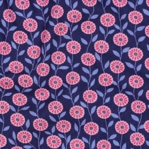 Popeline Pink Flowers – Azul