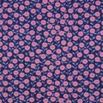 Popeline Pink Flowers – Azul - imagem 3