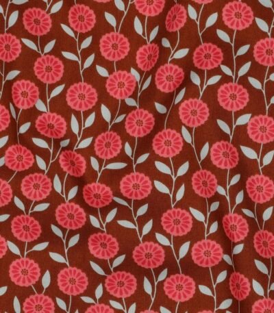 Popeline Pink Flowers – Caramelo