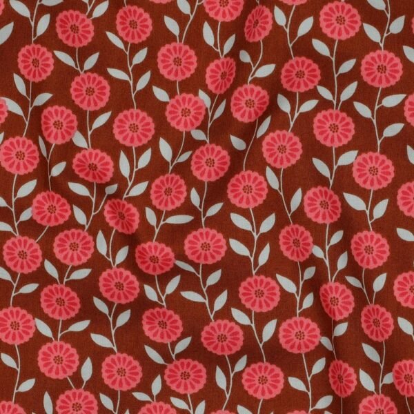 Popeline Pink Flowers – Caramelo