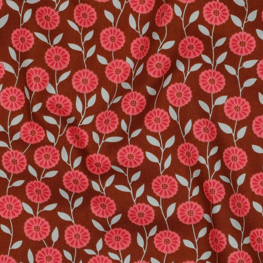Popeline Pink Flowers – Caramelo