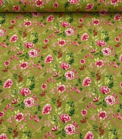 Popeline Pink Rose – Verde Lima