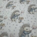 Popeline Pintas Ouriço e Ratinho – Azul - imagem 2