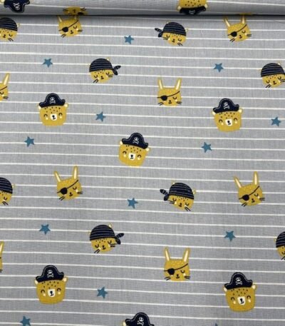Popeline Piratas – Cinzento