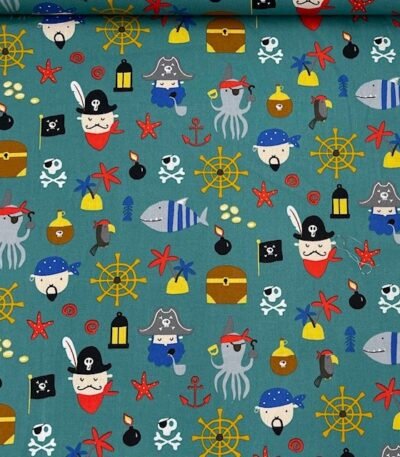 Popeline Piratas – Verde