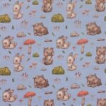 Popeline Rabbit and Bear – Azul