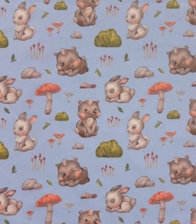 Popeline Rabbit and Bear – Azul