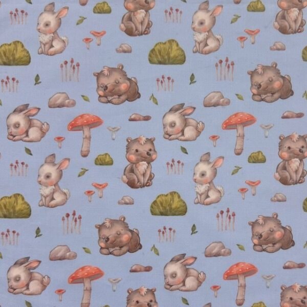 Popeline Rabbit and Bear – Azul