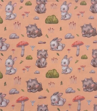 Popeline Rabbit and Bear – Laranja