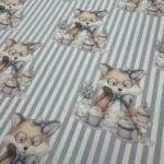 Popeline Raposa Doces – Azul - imagem 2