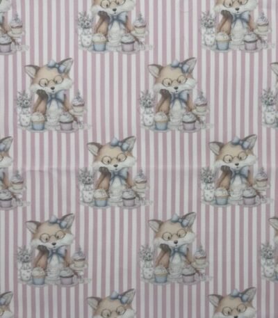 Popeline Raposa Doces – Rosa