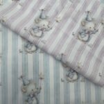 Popeline Riscas Ratinho – Azul - imagem 2