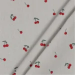 Popeline Resinada Cerejas – Bege - imagem 3