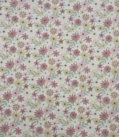 Popeline Resianada Flowers – Branco