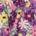 Popeline Resinada Flowers – Roxo - imagem 4