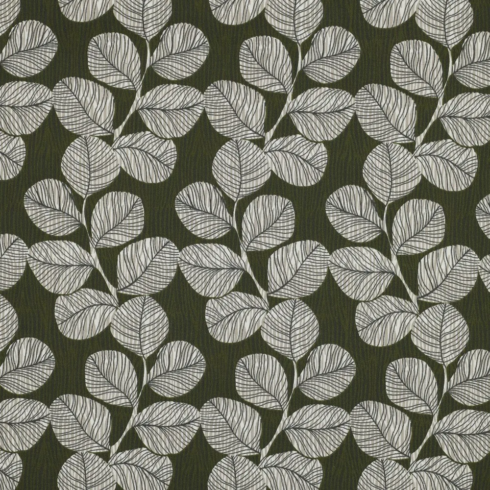 Popeline Resinada Leaves – Verde