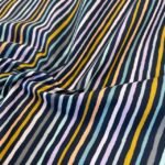 Popeline Resinada Riscos – Azul Marinho - imagem 3