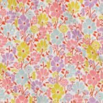 Popeline Resinada Summer Flowers – Branco