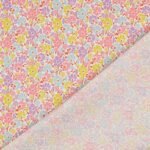 Popeline Resinada Summer Flowers – Branco - imagem 3