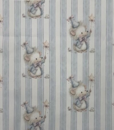 Popeline Riscas Ratinho – Azul