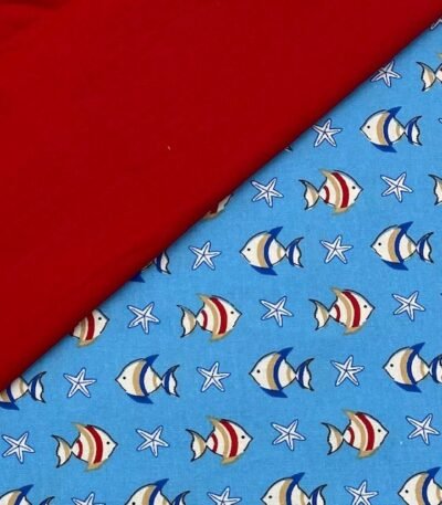 Conj. Sea Azul 2 Popelines 1 mt x 1,50mt