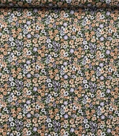 Popeline Small Flowers – Verde