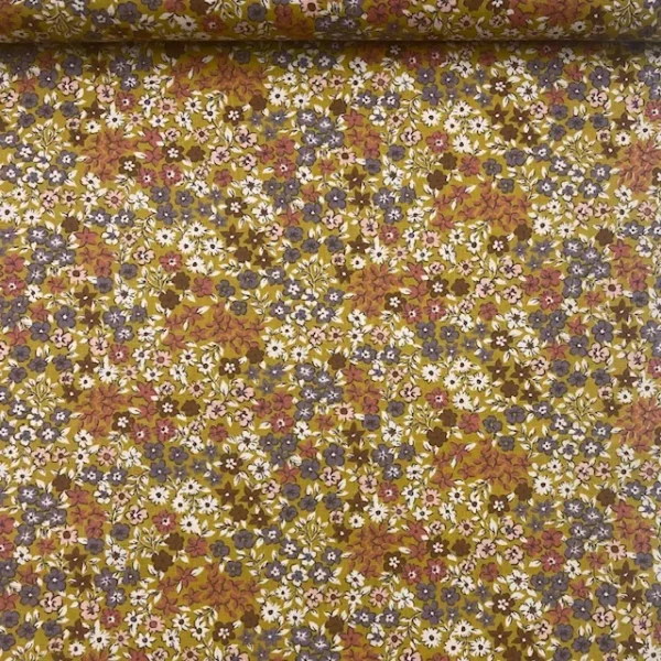 Popeline Small Flowers – Amarelo