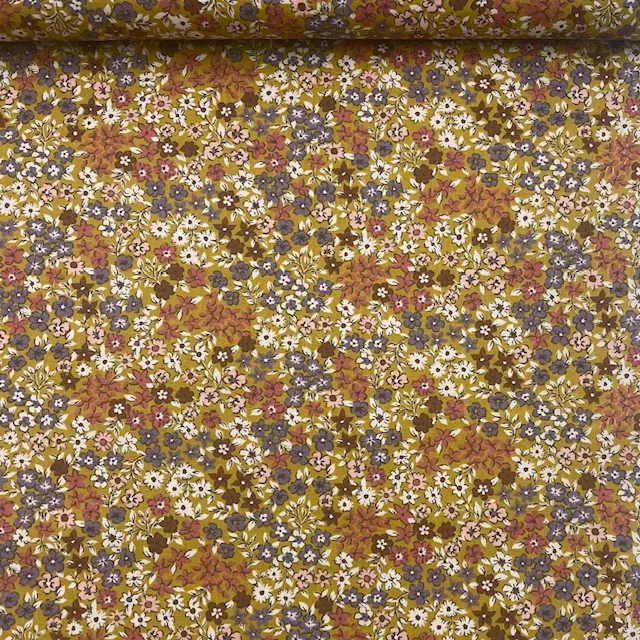 Popeline Small Flowers – Amarelo