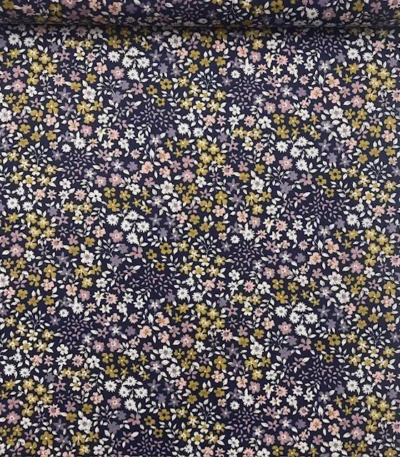 Popeline Small Flowers – Azul