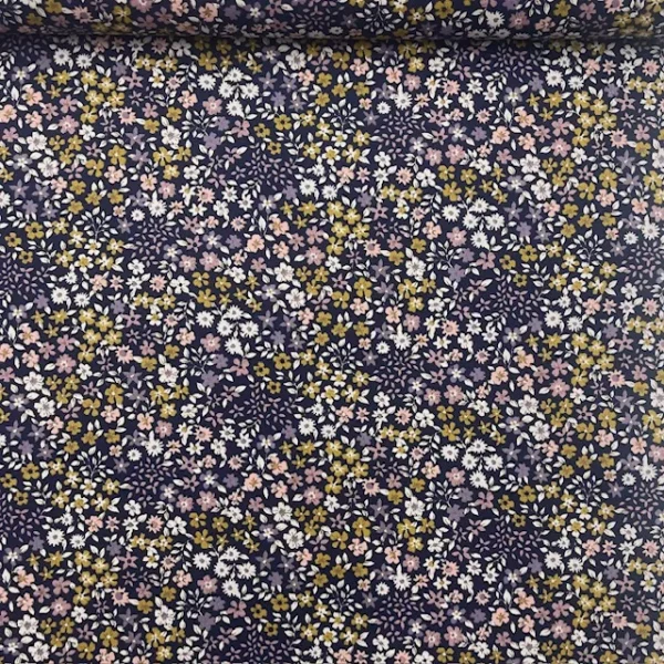 Popeline Small Flowers – Azul