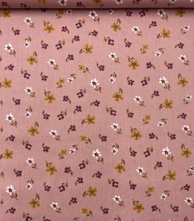 Popeline Small Flowers – Rosa