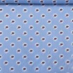 Popeline Small Roses – Azul Claro