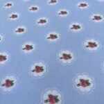 Popeline Small Roses – Azul Claro - imagem 3