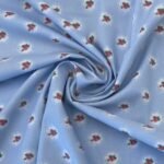 Popeline Small Roses – Azul Claro - imagem 2