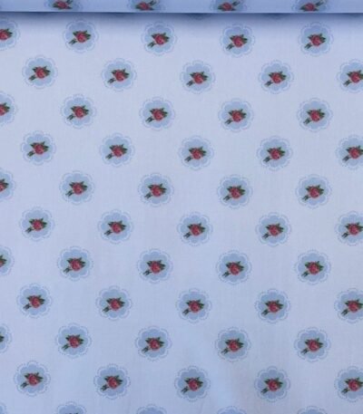 Popeline Small Roses – Branco