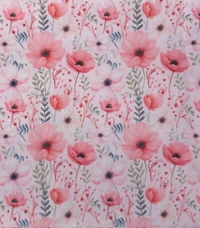 Popeline Spring Flowers – Rosa