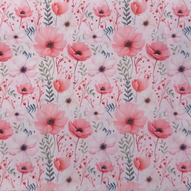 Popeline Spring Flowers – Rosa