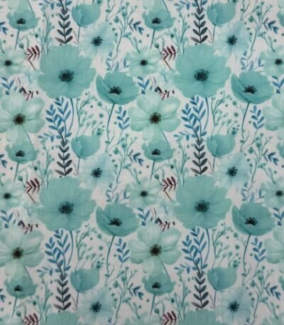Popeline Spring Flowers – Verde Menta