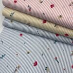 Popeline Stripes Flowers – Rosa - imagem 4