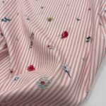 Popeline Stripes Flowers – Rosa - imagem 3