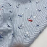 Popeline Stripes Marine – Azul Claro - imagem 3