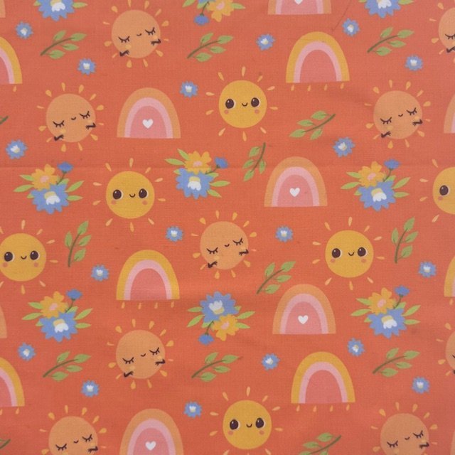 Popeline Sun Rainbown – Laranja