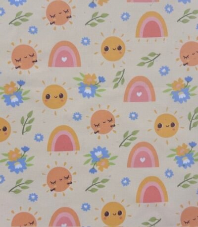 Popeline Sun Rainbown – Rosa