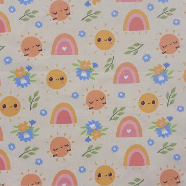 Popeline Sun Rainbown – Rosa