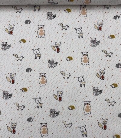 Popeline Sweet Animals – Branco