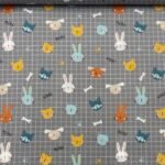 Popeline Sweet Animals – Cinzento