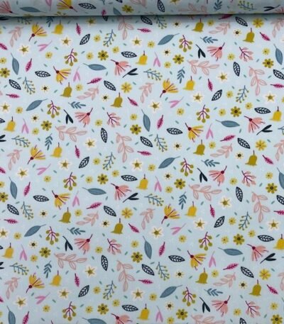Popeline Sweet Flower – Turquesa
