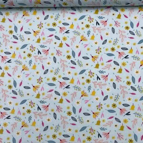 Popeline Sweet Flower – Turquesa