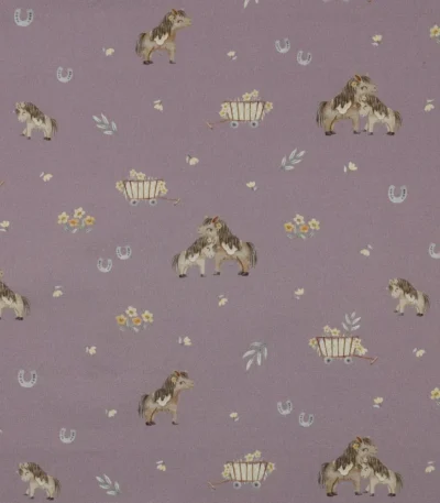 Popeline Sweet Horses – Lavanda