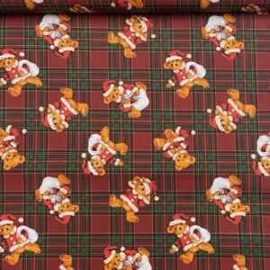 Popeline Natal – Teddy Tartan
